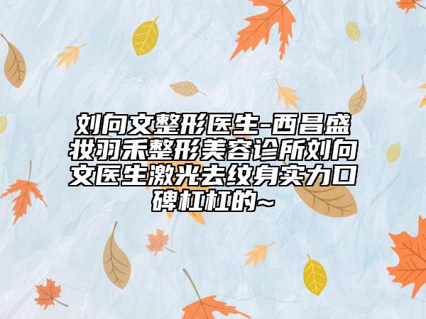 刘向文整形医生-西昌盛妆羽禾整形美容诊所刘向文医生激光去纹身实力口碑杠杠的~