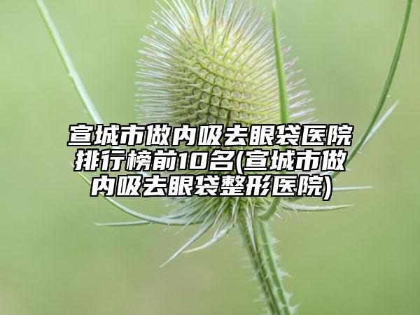 宣城市做内吸去眼袋医院排行榜前10名(宣城市做内吸去眼袋整形医院)