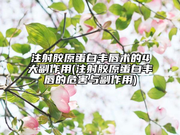 注射胶原蛋白丰唇术的4大副作用(注射胶原蛋白丰唇的危害与副作用)