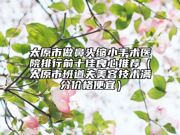 太原市做鼻头缩小手术医院排行前十佳良心推荐（太原市班道夫美容技术满分价格便宜）