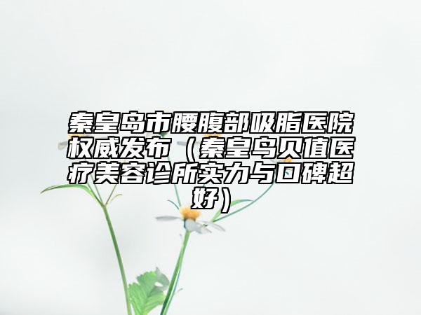 秦皇岛市腰腹部吸脂医院权威发布（秦皇鸟贝值医疗美容诊所实力与口碑超好）