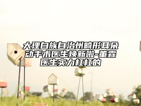 大理白族自治州畸形耳朵动手术医生焕新啦-董霖医生实力杠杠的