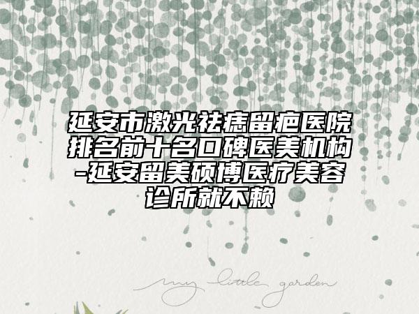 延安市激光祛痣留疤医院排名前十名口碑医美机构-延安留美硕博医疗美容诊所就不赖