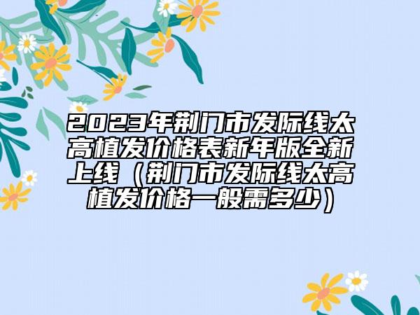 2023年荆门市发际线太高植发价格表新年版全新上线（荆门市发际线太高植发价格一般需多少）