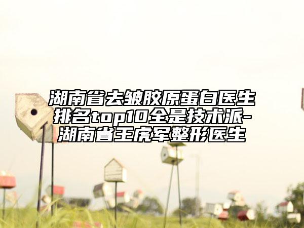 湖南省去皱胶原蛋白医生排名top10全是技术派-湖南省王虎军整形医生