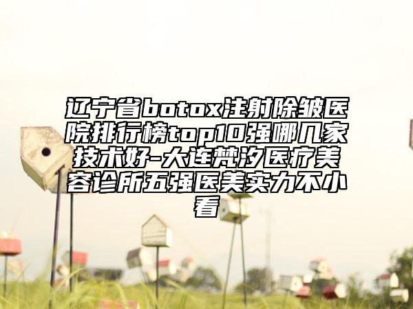 辽宁省botox注射除皱医院排行榜top10强哪几家技术好-大连梵汐医疗美容诊所五强医美实力不小看