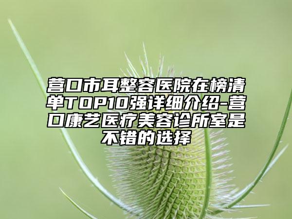 营口市耳整容医院在榜清单TOP10强详细介绍-营口康艺医疗美容诊所室是不错的选择