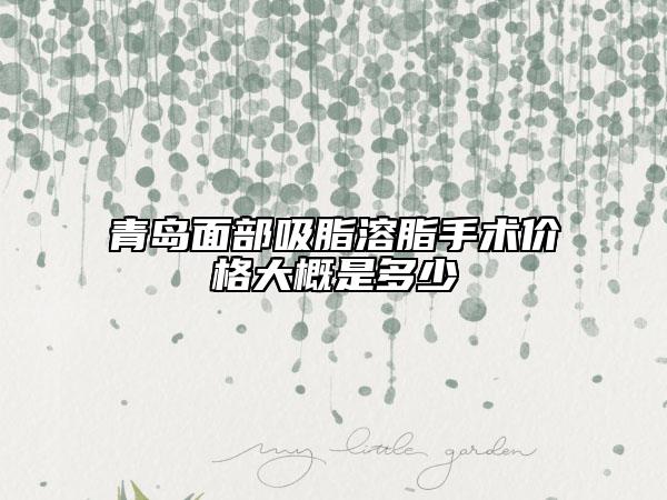 青岛面部吸脂溶脂手术价格大概是多少