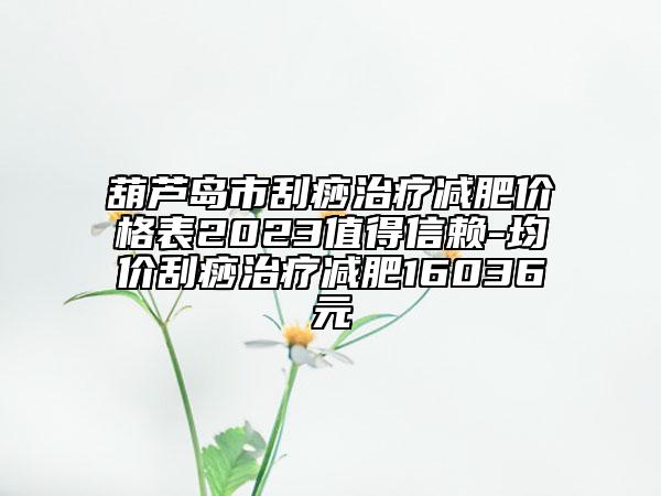 葫芦岛市刮痧治疗减肥价格表2023值得信赖-均价刮痧治疗减肥16036元