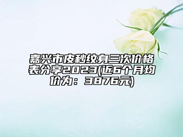 嘉兴市皮秒纹身三次价格表分享2023(近6个月均价为：3876元)