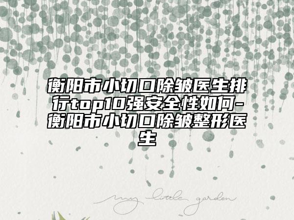 衡阳市小切口除皱医生排行top10强安全性如何-衡阳市小切口除皱整形医生