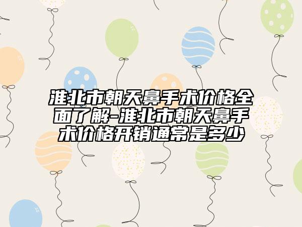 淮北市朝天鼻手术价格全面了解-淮北市朝天鼻手术价格开销通常是多少