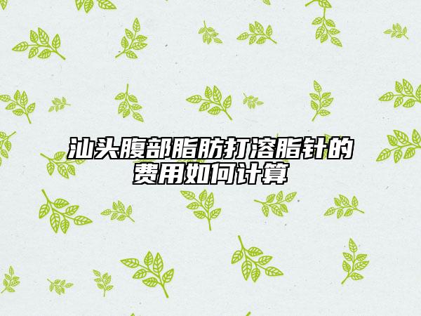 汕头腹部脂肪打溶脂针的费用如何计算