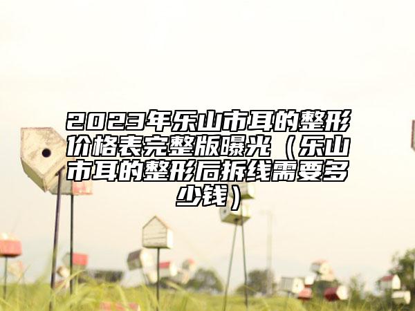 2023年乐山市耳的整形价格表完整版曝光（乐山市耳的整形后拆线需要多少钱）
