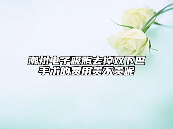 潮州电子吸脂去掉双下巴手术的费用贵不贵呢
