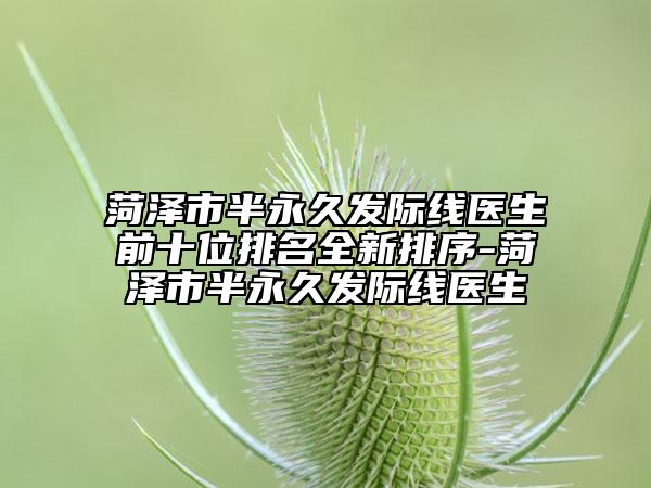 菏泽市半永久发际线医生前十位排名全新排序-菏泽市半永久发际线医生