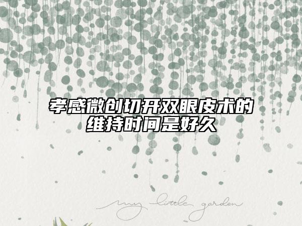 孝感微创切开双眼皮术的维持时间是好久