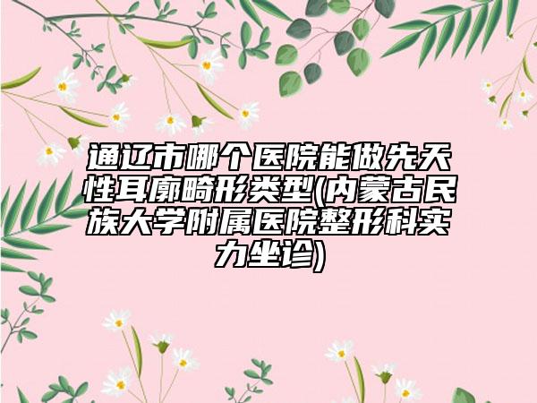 通辽市哪个医院能做先天性耳廓畸形类型(内蒙古民族大学附属医院整形科实力坐诊)