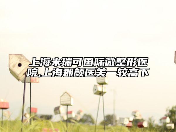 上海米瑞可国际微整形医院,上海郡颜医美一较高下