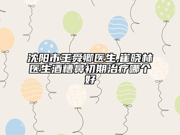沈阳市王舜卿医生,崔晓林医生酒糟鼻初期治疗哪个好