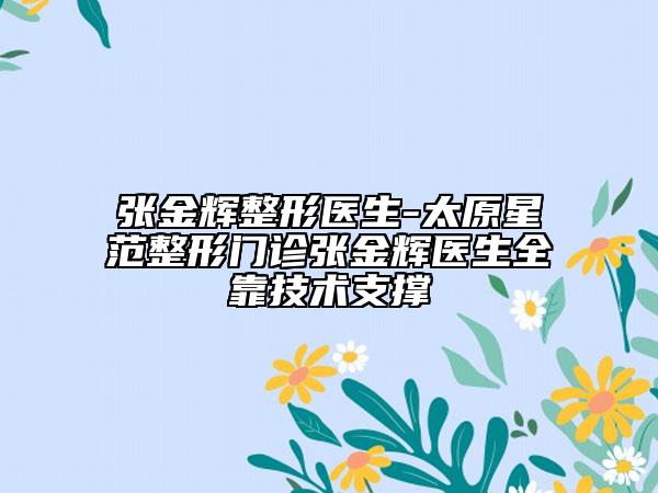 张金辉整形医生-太原星范整形门诊张金辉医生全靠技术支撑