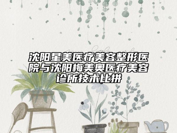 沈阳星美医疗美容整形医院与沈阳梅美奥医疗美容诊所技术比拼