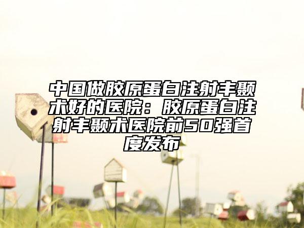 中国做胶原蛋白注射丰颞术好的医院：胶原蛋白注射丰颞术医院前50强首度发布