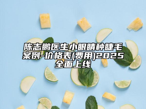 陈志鹏医生小眼睛种睫毛案例-价格表(费用)2025全面上线