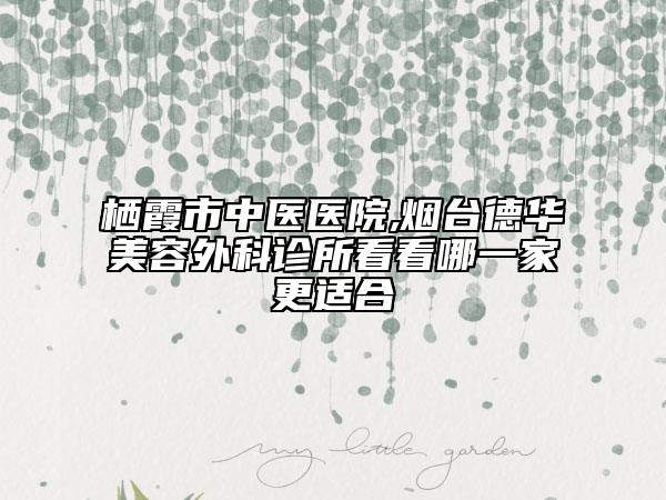栖霞市中医医院,烟台德华美容外科诊所看看哪一家更适合