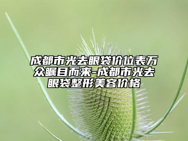 成都市光去眼袋价位表万众瞩目而来-成都市光去眼袋整形美容价格