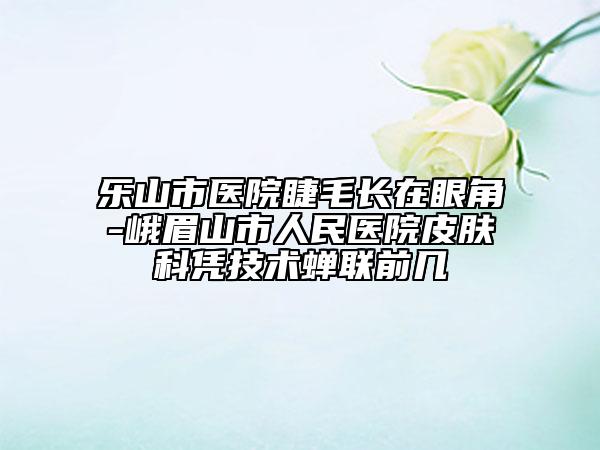 乐山市医院睫毛长在眼角-峨眉山市人民医院皮肤科凭技术蝉联前几
