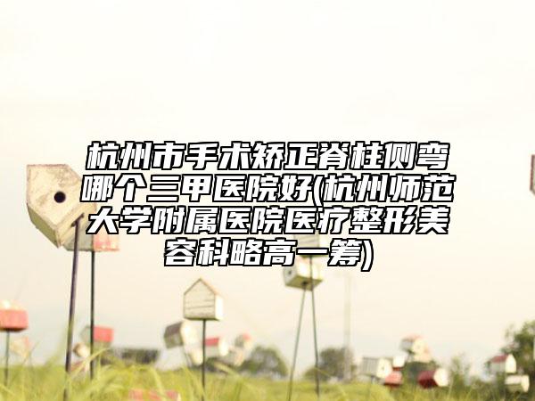 杭州市手术矫正脊柱侧弯哪个三甲医院好(杭州师范大学附属医院医疗整形美容科略高一筹)