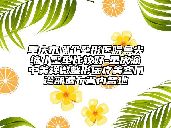 重庆市哪个整形医院鼻尖缩小整型比较好-重庆渝中美禅微整形医疗美容门诊部遍布省内各地