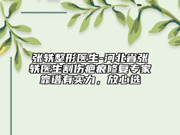 张轶整形医生-河北省张轶医生割伤疤痕修复专家靠谱有实力，放心选