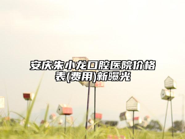 安庆朱小龙口腔医院价格表(费用)新曝光