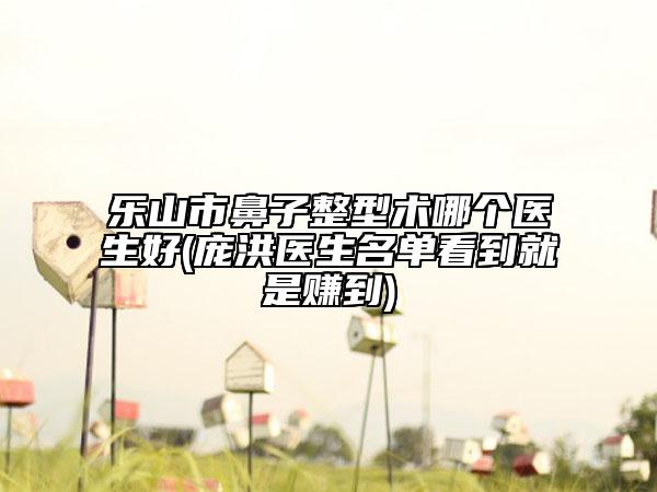 乐山市鼻子整型术哪个医生好(庞洪医生名单看到就是赚到)