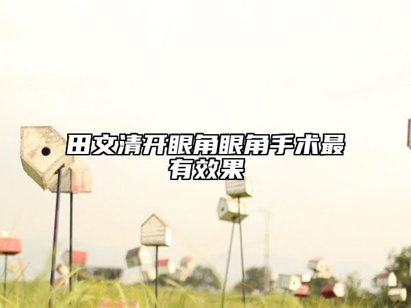 田文清开眼角眼角手术最有效果
