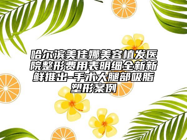哈尔滨美佳娜美容植发医院整形费用表明细全新新鲜推出-手术大腿部吸脂塑形案例