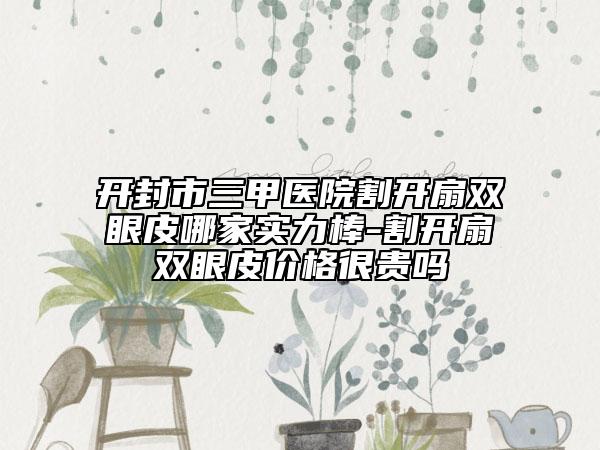 开封市三甲医院割开扇双眼皮哪家实力棒-割开扇双眼皮价格很贵吗