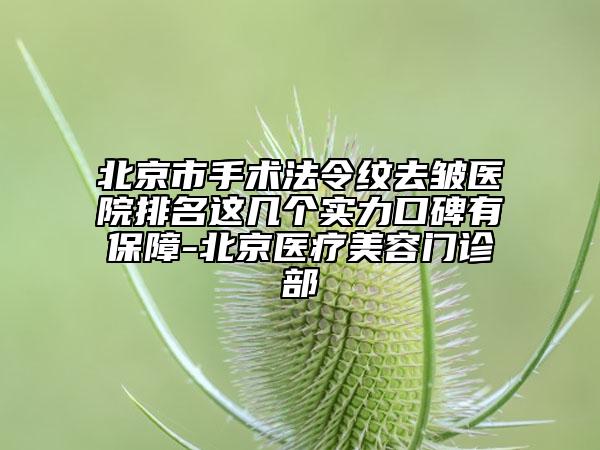 北京市手术法令纹去皱医院排名这几个实力口碑有保障-北京医疗美容门诊部
