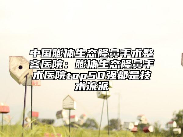 中国膨体生态隆鼻手术整容医院：膨体生态隆鼻手术医院top50强都是技术流派