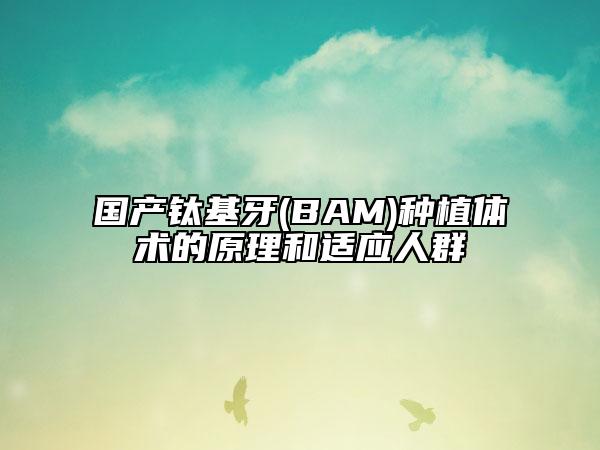 国产钛基牙(BAM)种植体术的原理和适应人群