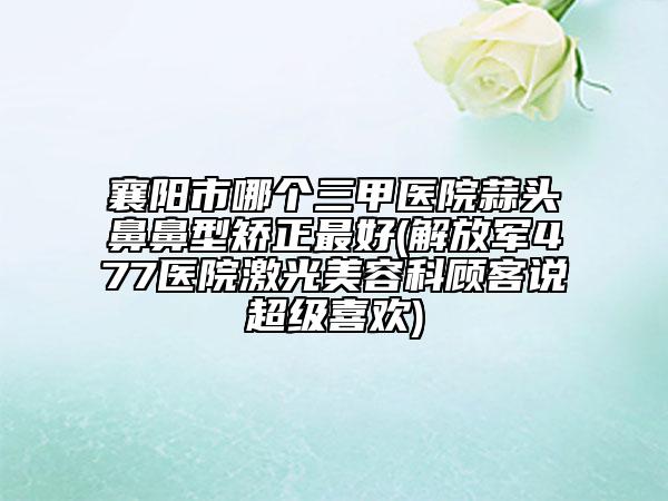 襄阳市哪个三甲医院蒜头鼻鼻型矫正最好(解放军477医院激光美容科顾客说超级喜欢)
