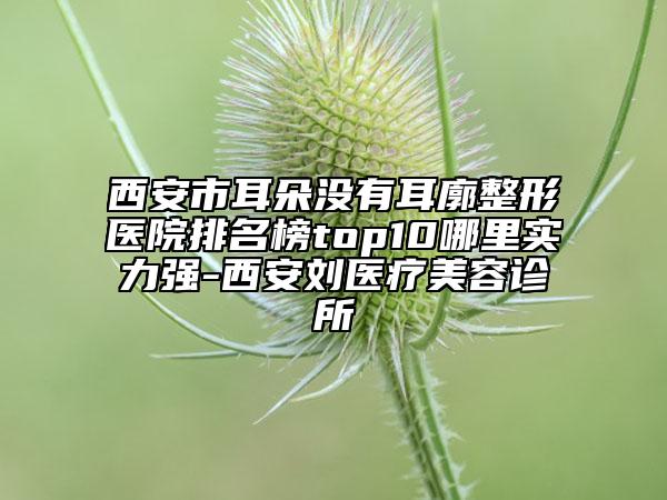 西安市耳朵没有耳廓整形医院排名榜top10哪里实力强-西安刘医疗美容诊所