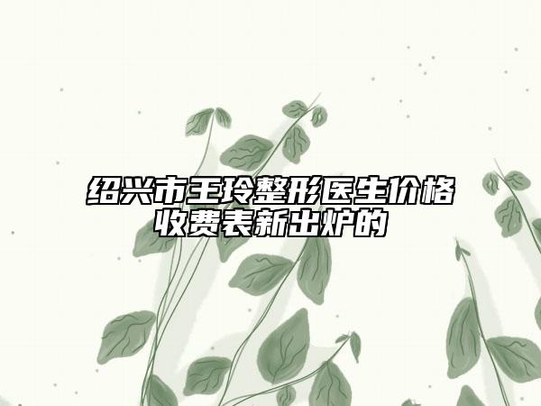 绍兴市王玲整形医生价格收费表新出炉的