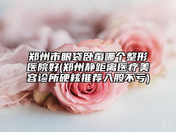 郑州市眼袋卧蚕哪个整形医院好(郑州静距离医疗美容诊所硬核推荐入股不亏)