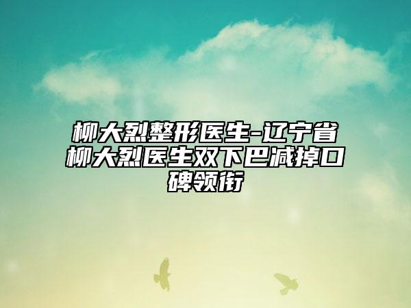 柳大烈整形医生-辽宁省柳大烈医生双下巴减掉口碑领衔