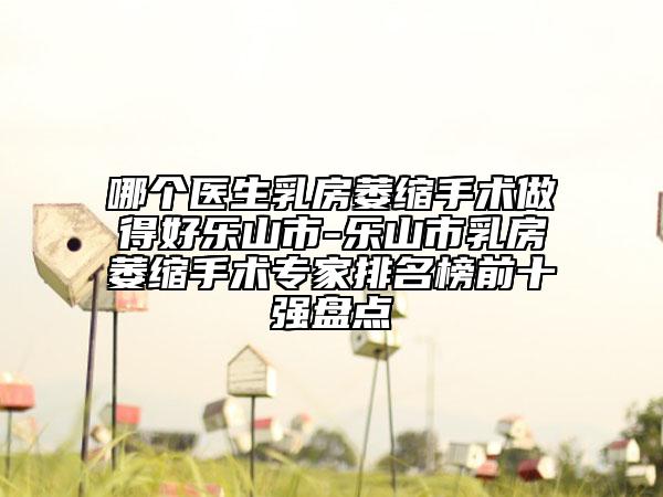 哪个医生乳房萎缩手术做得好乐山市-乐山市乳房萎缩手术专家排名榜前十强盘点