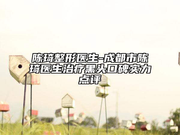 陈琦整形医生-成都市陈琦医生治疗黑头口碑实力点评