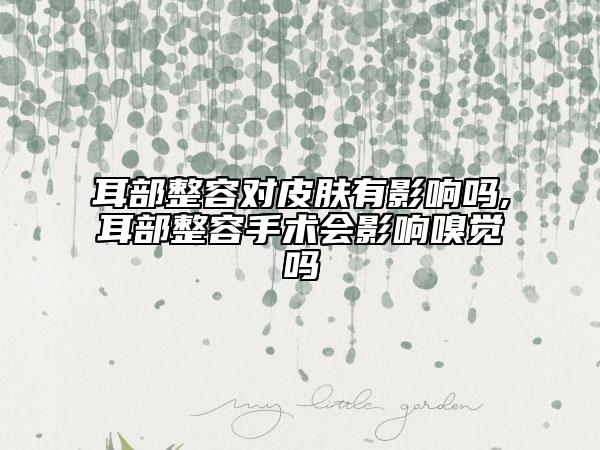 耳部整容对皮肤有影响吗,耳部整容手术会影响嗅觉吗